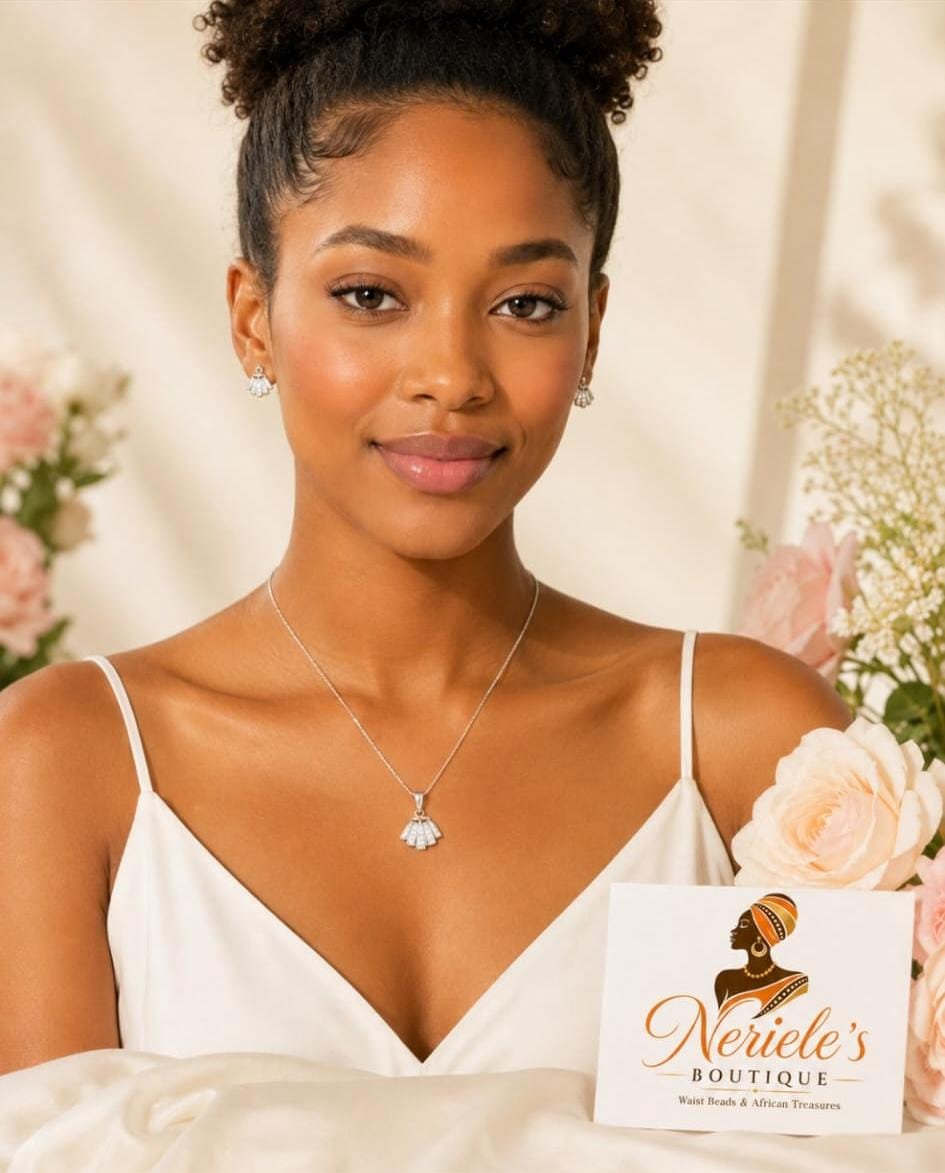 Silver necklace and earrings sets