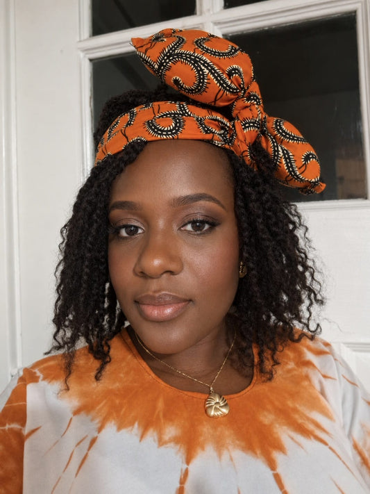 Pre-tied african headwrap