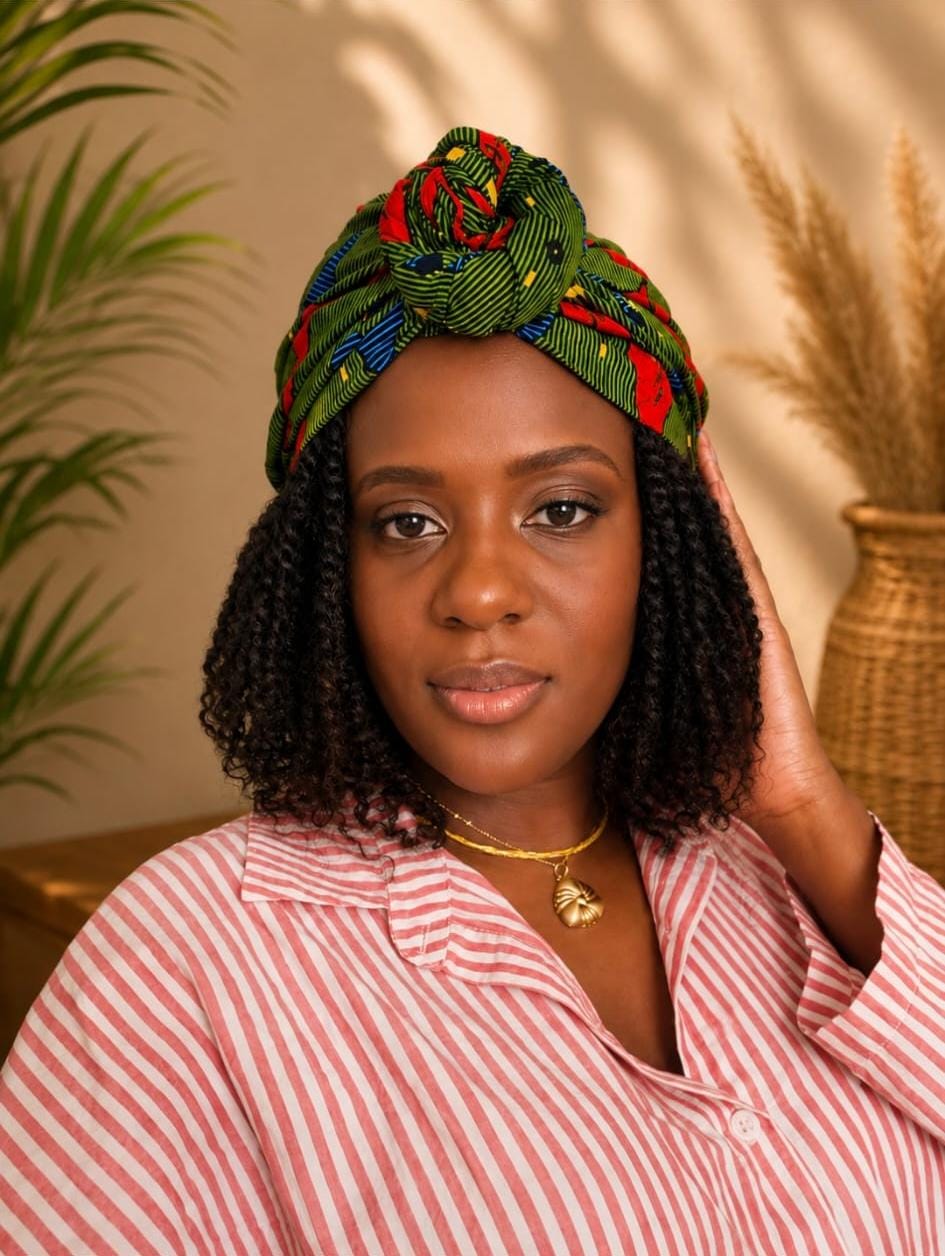 Pre-tied african headwrap
