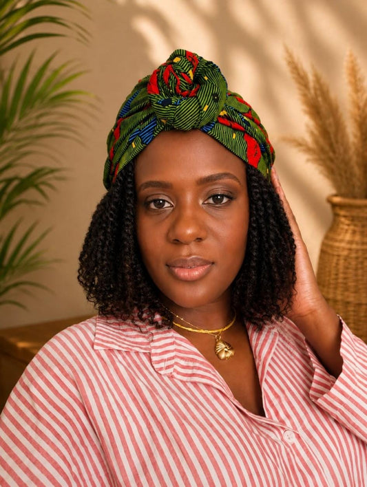 Pre-tied african headwrap
