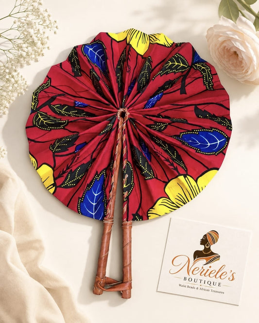 African print hand fan