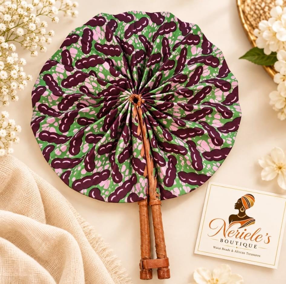 African print hand fan