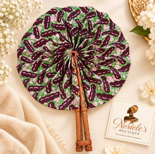 African print hand fan