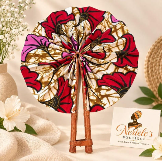 African print hand fan
