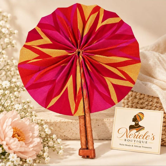 African print hand fan